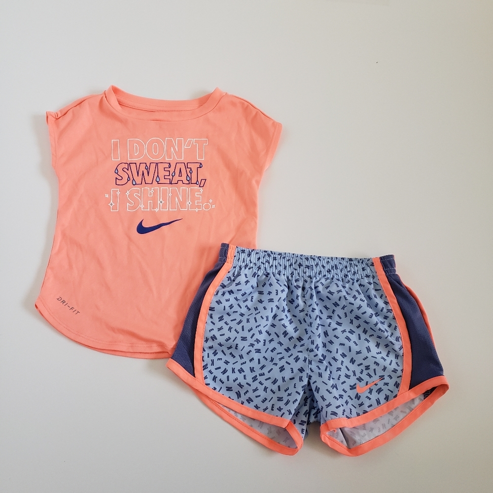 Nike 2T short set - blue and coral